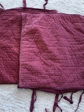 Pottery Barn Quilted Pillow Covers in Deep Berry